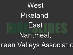 West Vincent, West Pikeland, East Nantmeal, Green Valleys Association