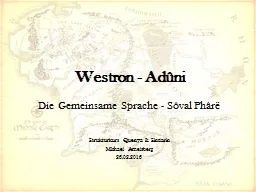 Westron  -  Adûni Die Gemeinsame Sprache -