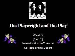 The Playwright and the Play