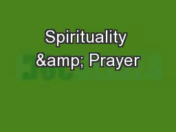 Spirituality & Prayer