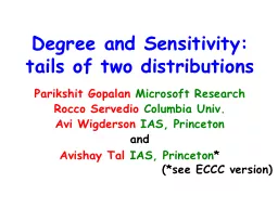 Degree and Sensitivity: tails of two distributions