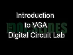 Introduction to VGA Digital Circuit Lab