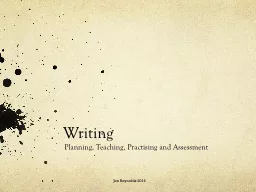 Writing Planning, Teaching, Practising and Assessment