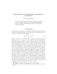 BOUNDEDNESS IN NONLINEAR DIFFERENTIAL EQUATIONS YOUSSE
