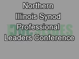Northern Illinois Synod Professional Leaders Conference