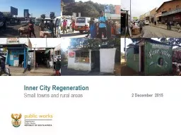 Inner City Regeneration Small towns and rural areas