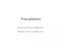 Precipitation Double immunodiffusion