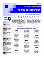In August Early College Program students and their fam