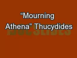 “Mourning Athena” Thucydides