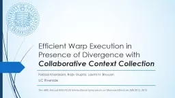 Efficient Warp Execution in Presence of Divergence with