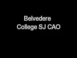 Belvedere College SJ CAO