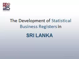 The Development of  Statistical Business Registers
