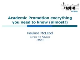 Academic Promotion everything you need to know (almost!)