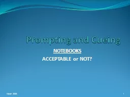 Prompting and Cueing NOTEBOOKS