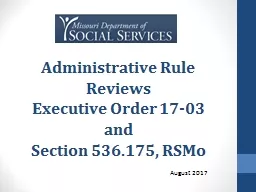 Administrative  Rule Reviews