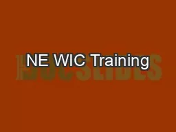 NE WIC Training