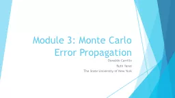 Module 3: Monte Carlo Error Propagation