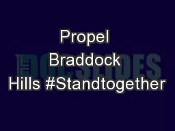 Propel Braddock Hills #Standtogether