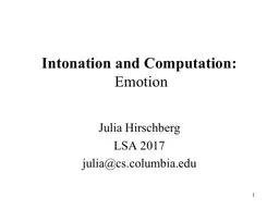 1 Intonation and Computation: