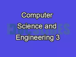 Computer Science and Engineering 3