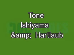 Tone Ishiyama  &  Hartlaub