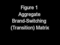 Figure 1 Aggregate Brand-Switching (Transition) Matrix