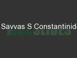 Dr Savvas S Constantinides,
