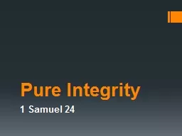 Pure Integrity 1 Samuel