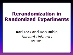Rerandomization in Randomized Experiments
