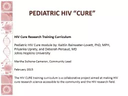 Pediatric HIV “Cure”