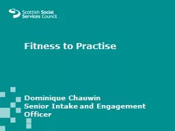 Fitness to  Practise   Dominique Chauwin