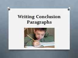 Writing Conclusion Paragraphs