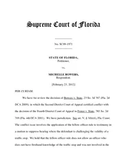 No SC   STATE OF FLORIDA Petitioner vs