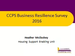 CCPS Business Resilience Survey 2016