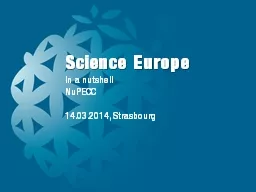 Science Europe In a nutshell