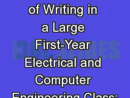 Teaching Peer Review of Writing in a Large First-Year Electrical and Computer Engineering