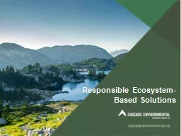 Responsible Ecosystem-Based Solutions