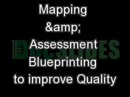 Curriculum Mapping & Assessment Blueprinting to improve Quality