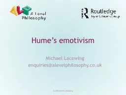 Hume’s emotivism Michael Lacewing