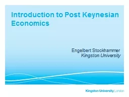Introduction to Post Keynesian Economics