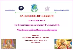 SAI SCHOOL OF HARROW www.saischool.com