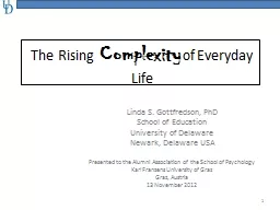 The Rising  Complexity