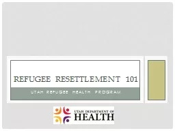 Utah refugee health  PRogram