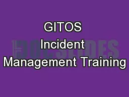 GITOS Incident Management Training
