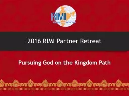 2016 RIMI Partner Retreat