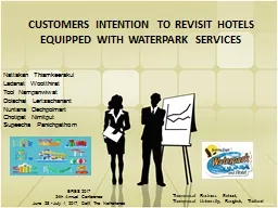 Customers intention to revisit hotels equipped with waterpark services