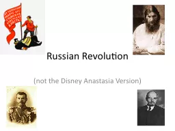 Russian Revolution (not the Disney Anastasia Version)