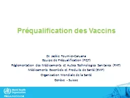 Préqualification  des Vaccins