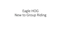 Eagle HOG New to Group Riding