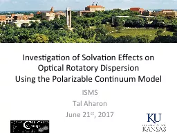 Investigation of Solvation Effects on Optical Rotatory Dispersion